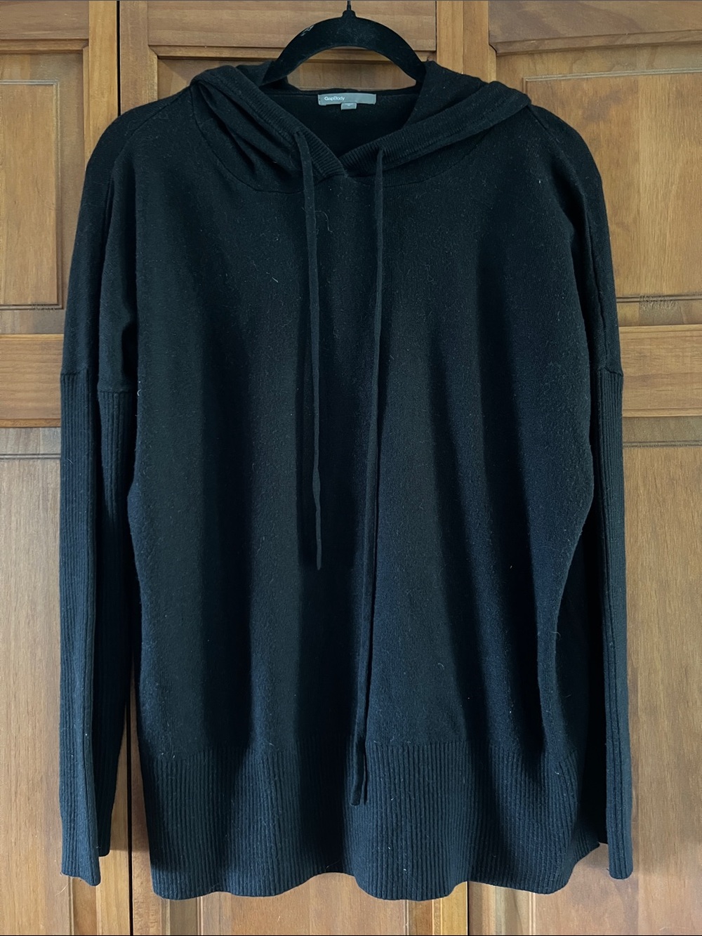 GAP Body Black Lightweight Hooded Pullover Sweater